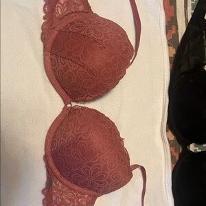 Lace Floral Bra in Mauve